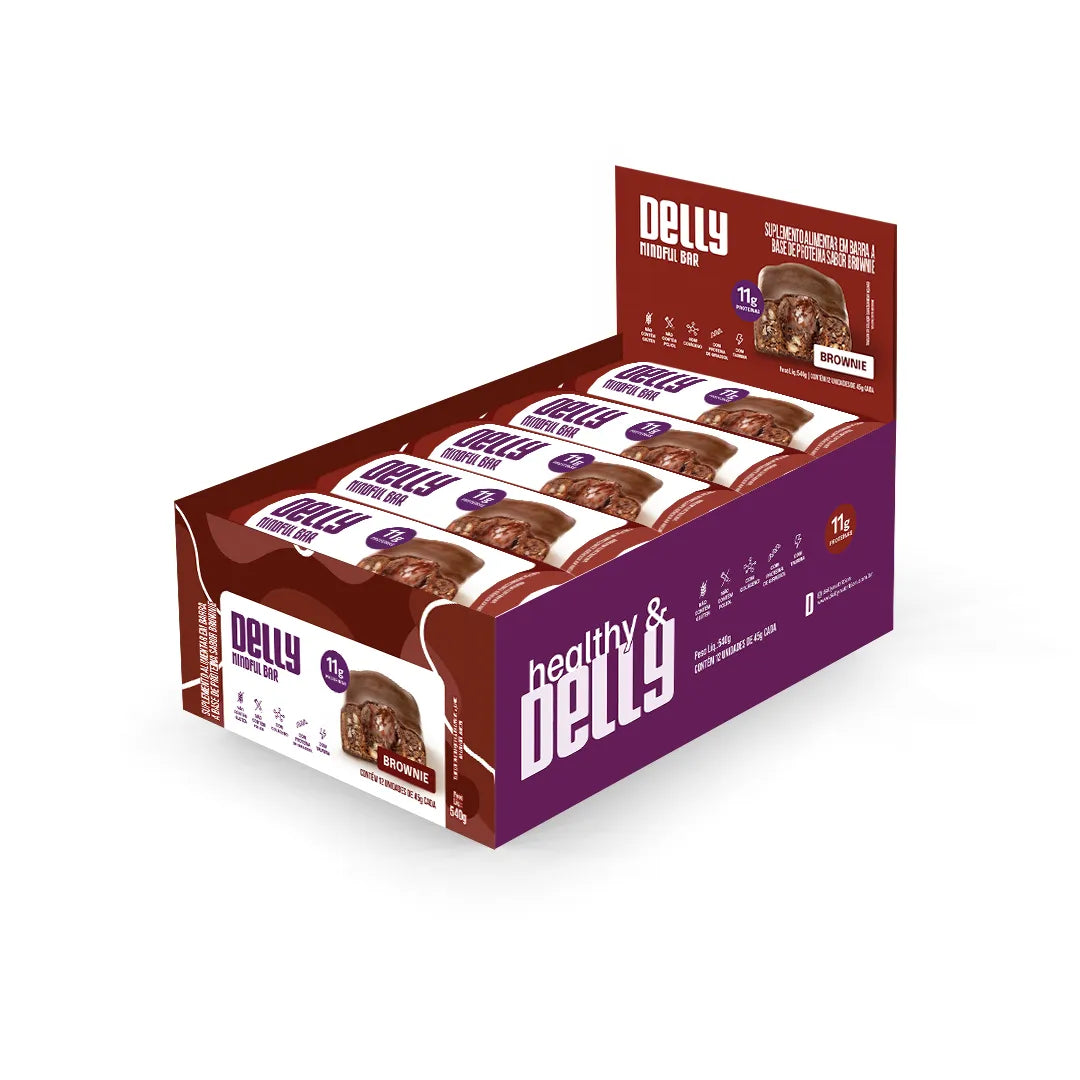 Delly Mindful Bar – Sabor Brownie com Taurina e Vitamina B12