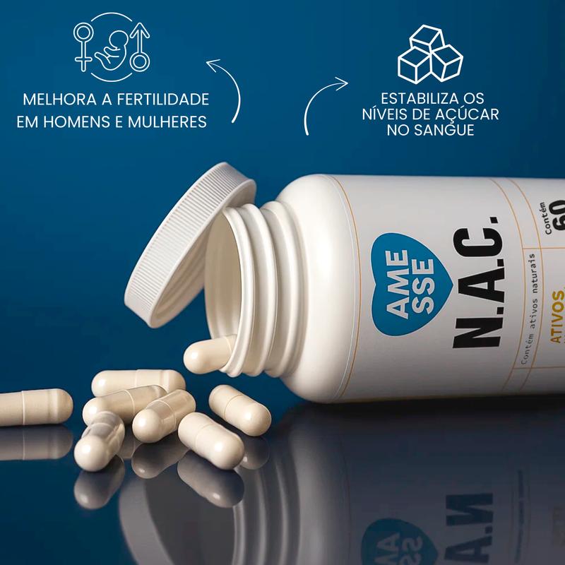 N.A.C. 60 Cápsulas - Suрlеmеոtо De Cisteína 600mg